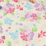 Hydrangea and Golden Fish Japanese Style Retro Floral! 1 Meter Medium Summer Slub Cotton Floral Fabric by Yard, Yardage Cotton Fabrics Style Garments, Bags