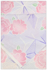 Big Plum Blooms Japanese Style Retro Floral! 1 Meter Medium Summer Slub Cotton Floral Fabric by Yard, Yardage Cotton Fabrics Style Garments, Bags