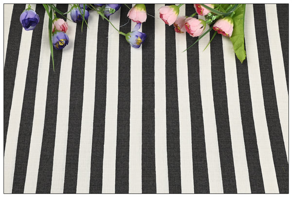 Simply Stripes Japanese Style Retro Pattern! 1 Meter Medium Summer Slub Cotton Floral Fabric by Yard, Yardage Cotton Fabrics Style Garments, Bags