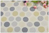 Gray Japanese Style Polka Dots with Pattern! 1 Meter Medium Summer Slub Cotton Floral Fabric by Yard, Yardage Cotton Fabrics Style Garments, Bags