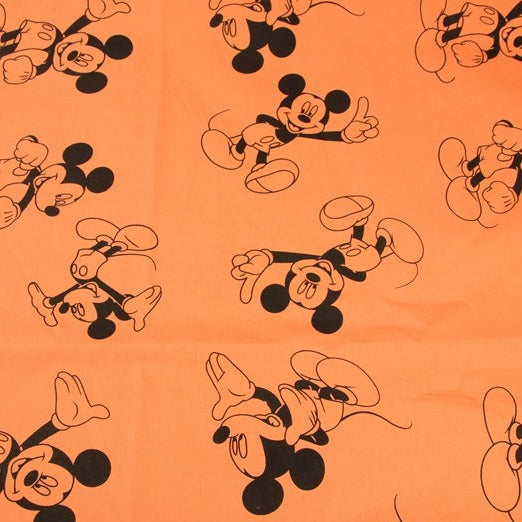 basic Mickey orange! 1 Meter Medium Plain Cotton Fabric by Yard, Yardage Fabrics for Shirts, Summer Fabrics