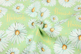 Daisy Flowers Harrrods the Department Store! 1 Meter Medium Thickness Printed Plain Cotton Fabric, Craft Fabric