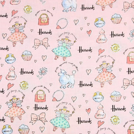 Little Fairy Princess Harrrods the Department Store! 1 Meter Medium Thickness Printed Plain Cotton Fabric, Craft Fabric