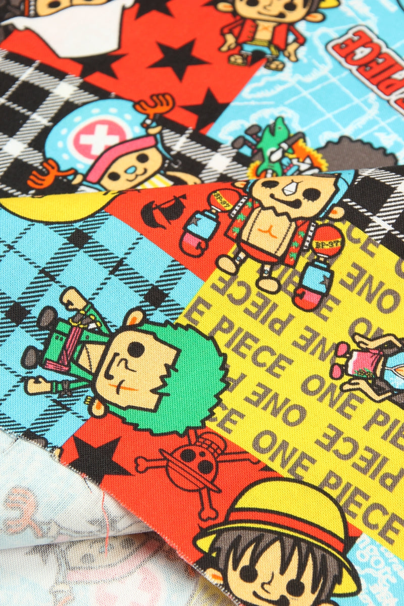 One Piece Luffy Cartoon Japanese Cartoon 2 Colors! 1 Meter Printed Cotton Fabric, Fabric by Yard, Yardage Fabrics, Children  Kids