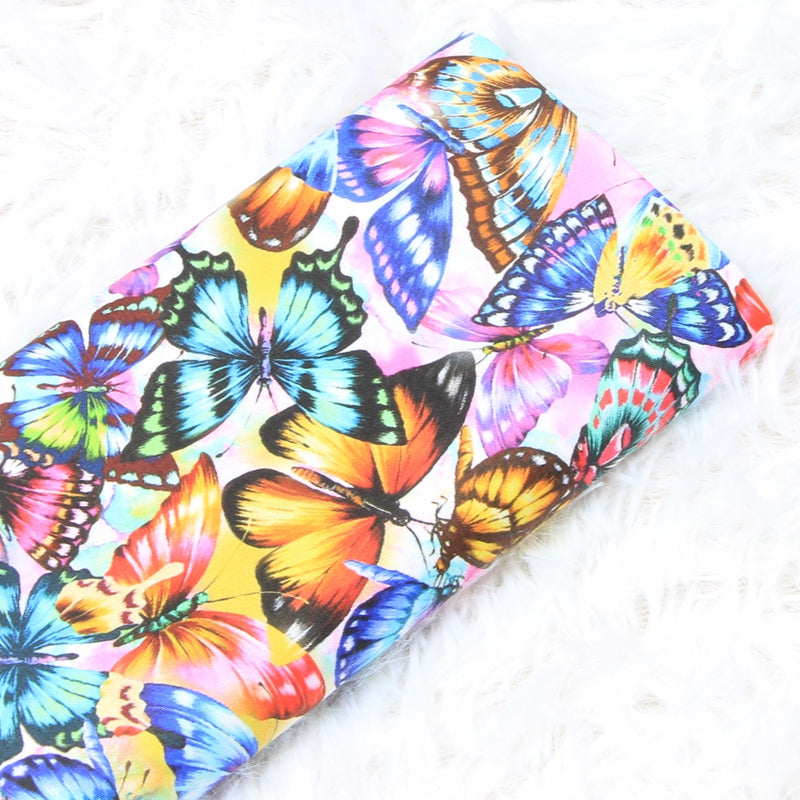 Butterfly Species Book 4 prints! 1 Yard Medium Thickness Plain Cotton Fabric, Fabric by Yard, Yardage Cotton Fabrics for Clothes Crafts