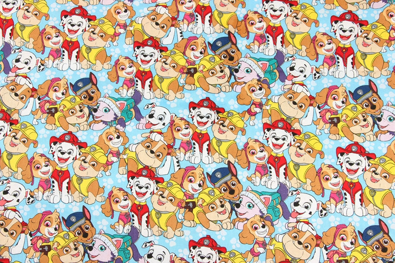 Paw Patrol Series 2 6 prints! 1 Meter Medium Thickness Cotton Fabric, Fabric by Yard, Yardage Cotton Fabrics for Style Clothes, Bags Dog