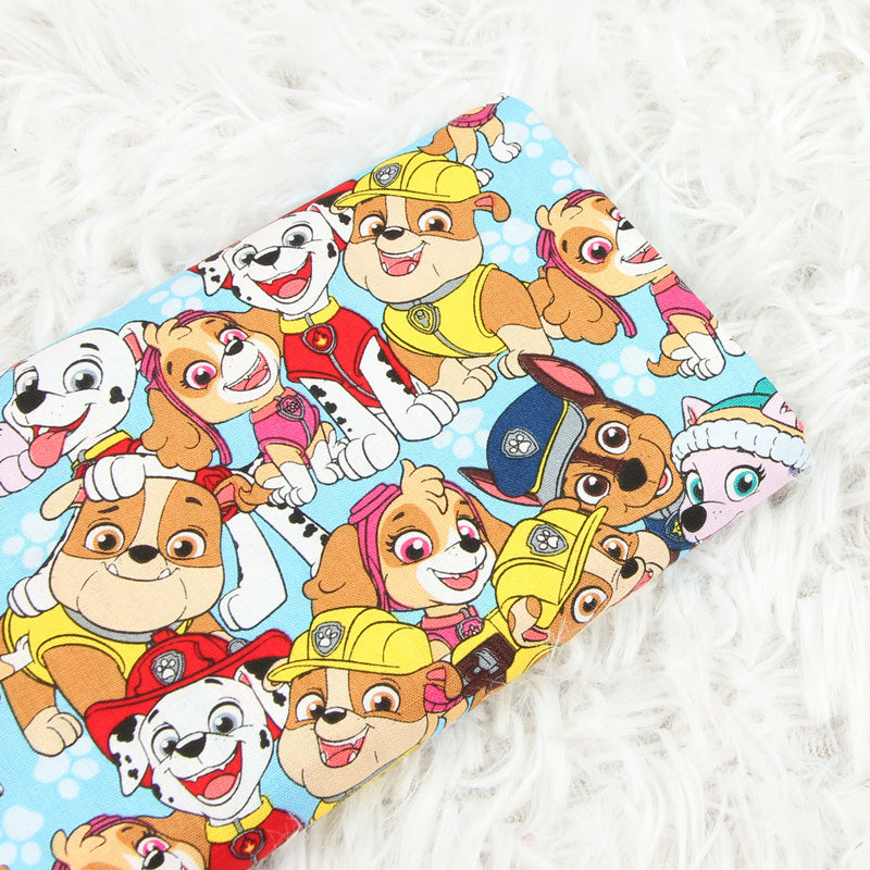 Paw Patrol Series 2 6 prints! 1 Meter Medium Thickness Cotton Fabric, Fabric by Yard, Yardage Cotton Fabrics for Style Clothes, Bags Dog