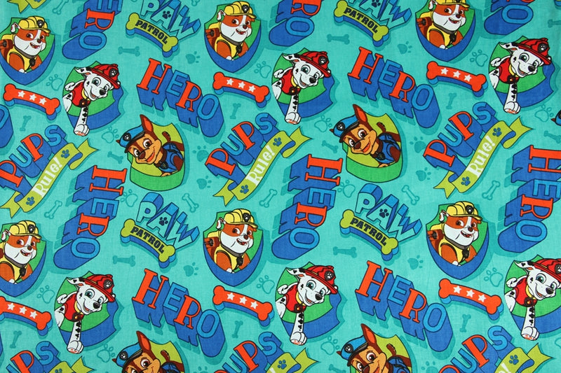 Paw Patrol Series 2 6 prints! 1 Meter Medium Thickness Cotton Fabric, Fabric by Yard, Yardage Cotton Fabrics for Style Clothes, Bags Dog