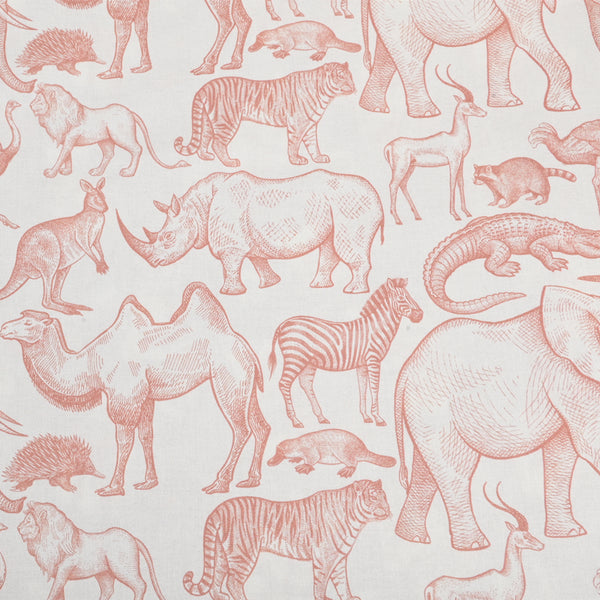 Sketched Animals Art Series 5 prints! 1 Yard Cotton Fabric, Fabric by Yard, Yardage Cotton Fabrics for Bags French Style