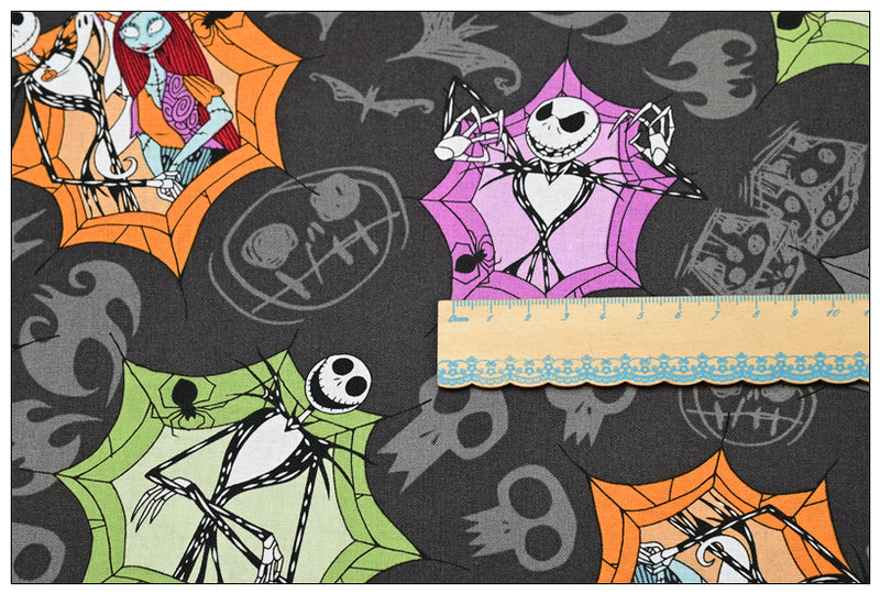 This is Halloween Nightmare beofre Christmas! 1 Meter Medium Thickness Plain Cotton Fabric, Fabric by Yard, Yardage Cotton Fabrics for Clothes Crafts