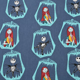 Jack and Sally Nightmare beofre Christmas 3 prints! 1 Meter Medium Thickness Plain Cotton Fabric, Fabric by Yard, Yardage Cotton Fabrics for Clothes Crafts