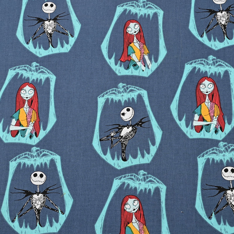 Jack and Sally Nightmare beofre Christmas 3 prints! 1 Meter Medium Thickness Plain Cotton Fabric, Fabric by Yard, Yardage Cotton Fabrics for Clothes Crafts