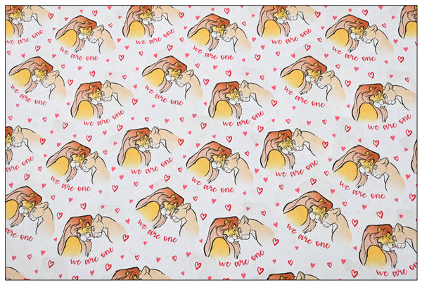 We are One the Lion King! 1 Meter Plain Cotton Fabric by Yard, Yardage Cotton Fabrics for Style Craft Bags
