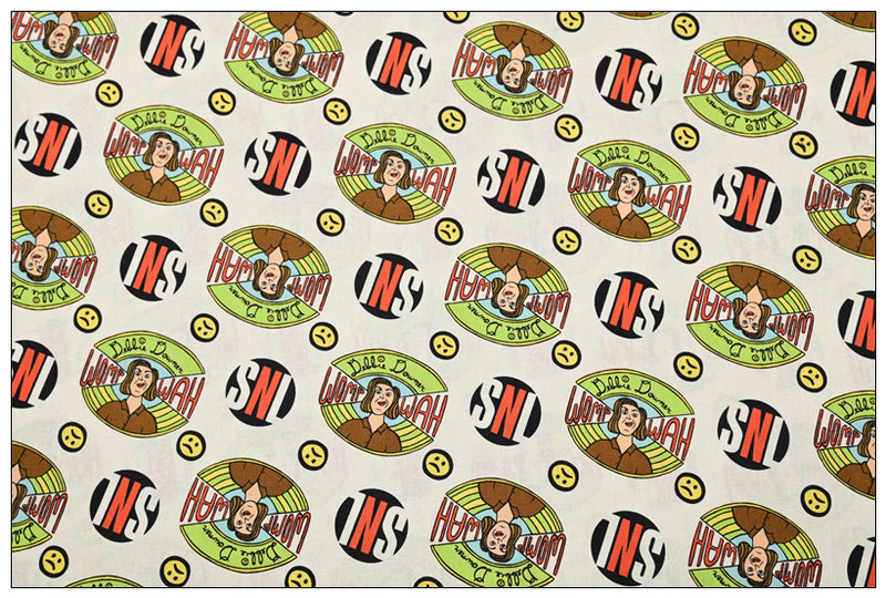 SNL Debbie Downer Cartoon! 1 Meter Plain Cotton Fabric by Yard, Yardage Cotton Fabrics for Style Bags