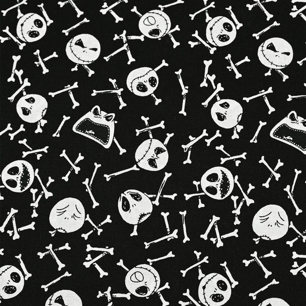 Skulls Jack Skellington the Nightmare Before Christmas! 1 Meter Medium Thickness Cotton by Yard, Yardage Cotton Fabrics