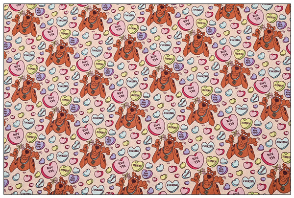 Ruv You Scooby-Doo the Dog Great Dane! 1 Meter Plain Cotton Fabric by Yard, Yardage Cotton Fabrics for Style Bags