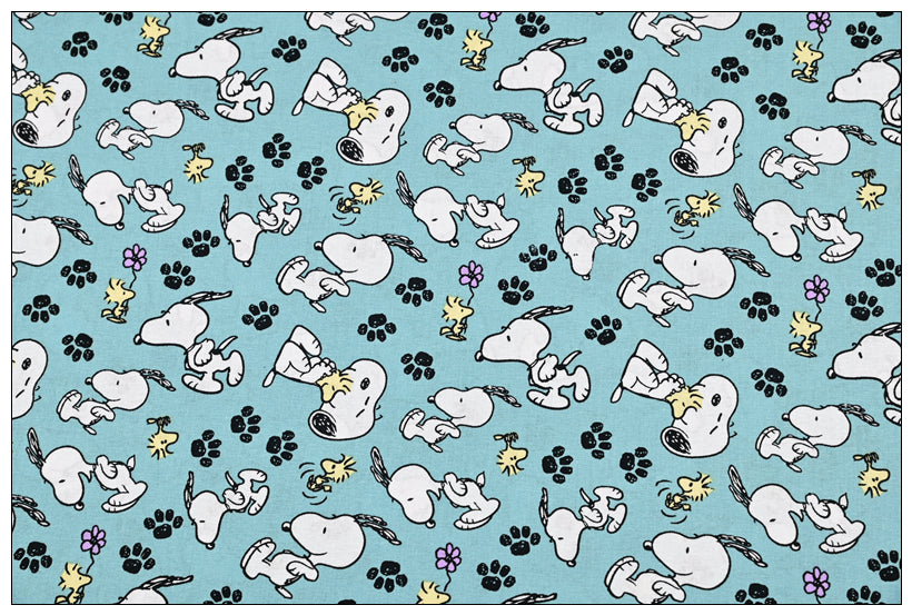 Snoopy 3 prints! 1 Meter Plain Cotton Fabric by Yard, Yardage Cotton Fabrics for Style Craft Bags