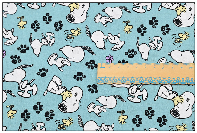 Snoopy 3 prints! 1 Meter Plain Cotton Fabric by Yard, Yardage Cotton Fabrics for Style Craft Bags