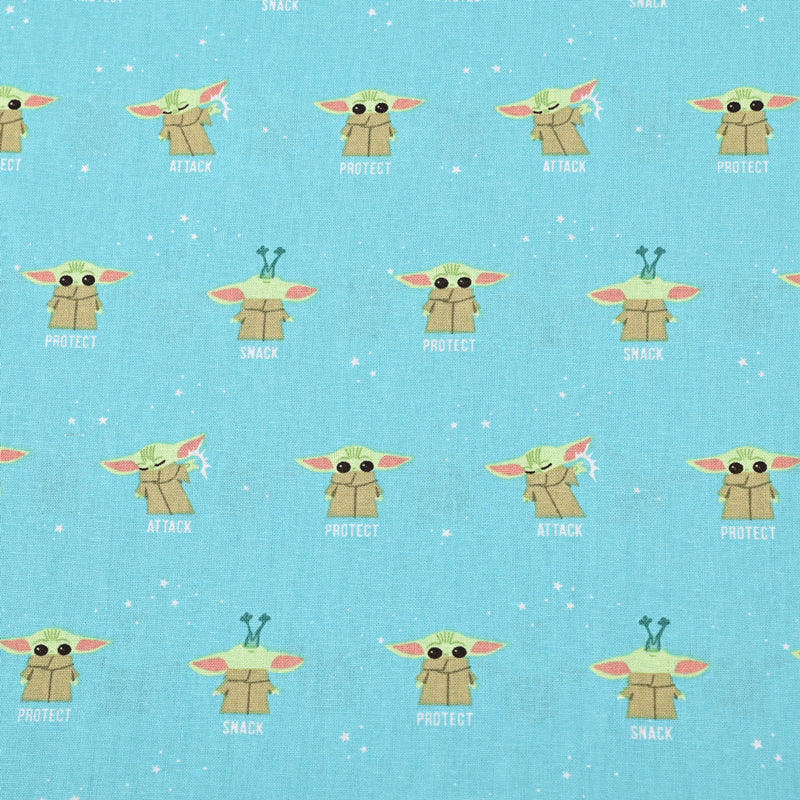 Yoda Adorable cartoon ! 1 Meter Medium Thickness Cotton Fabric, Fabric by Yard, Yardage Cotton Fabrics for  Style Garments