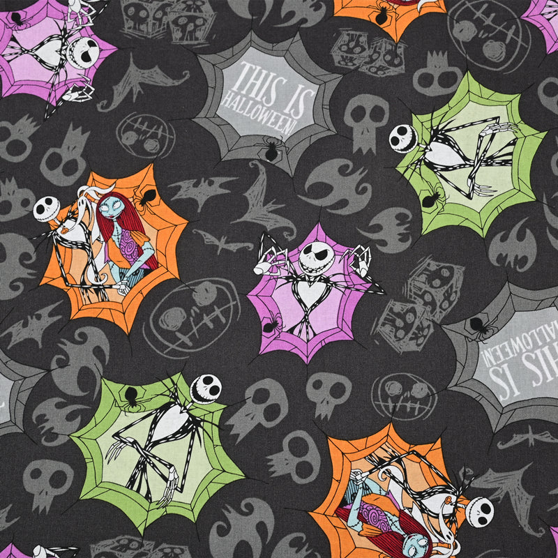 This is Halloween Nightmare beofre Christmas! 1 Meter Medium Thickness Plain Cotton Fabric, Fabric by Yard, Yardage Cotton Fabrics for Clothes Crafts