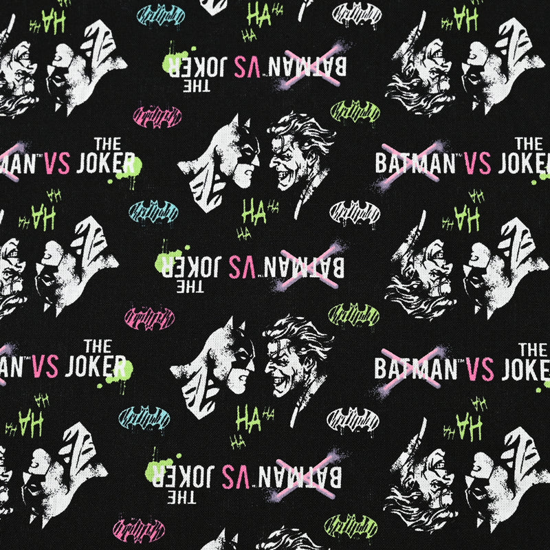 Batman VS the Joker! 1 Meter Medium Thickness Printed Plain Cotton Fabric, Fabric by Yard, Yardage Batman Fabric