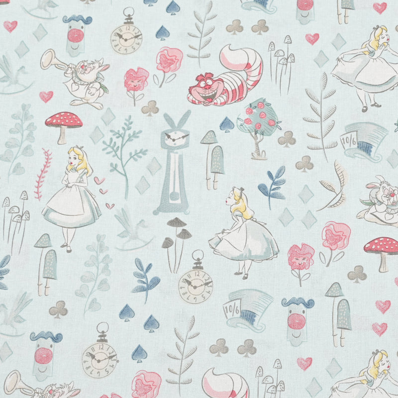 Alice in Wonderland 3 Prints! 1 Meter Plain Cotton Fabric by Yard, Yardage Cotton Fabrics for Style Bags