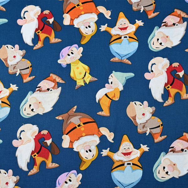 the Seven Dwarfs blue! 1 Meter Plain Cotton Fabric by Yard, Yardage Cotton Fabrics for Style Craft Bags