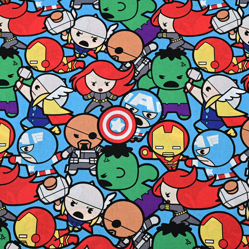 the Avengers Junior green! 1 Meter Medium Thickness Printed Plain Cotton Fabric, Fabric by Yard, Yardage Batman Fabric