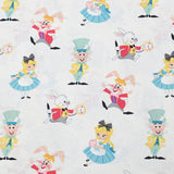 Alice in Wonderland 3 Prints! 1 Meter Plain Cotton Fabric by Yard, Yardage Cotton Fabrics for Style Bags