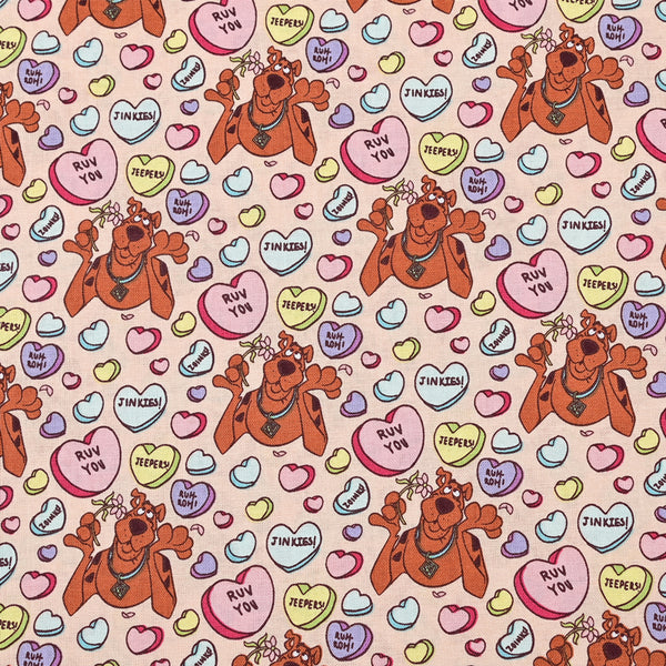 Ruv You Scooby-Doo the Dog Great Dane! 1 Meter Plain Cotton Fabric by Yard, Yardage Cotton Fabrics for Style Bags