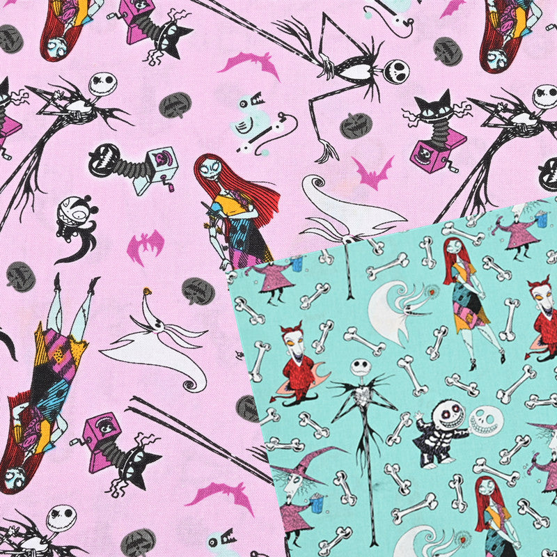 Sally Nightmare Before Christmas 2 Prints! 1 Meter Medium Thickness Plain Cotton Fabric, Fabric by Yard, Yardage Cotton Fabrics for Clothes Crafts