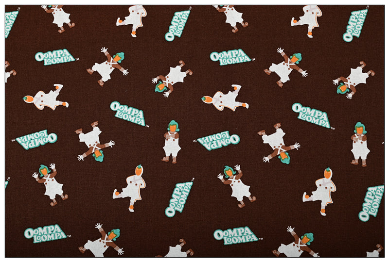 Oompa Loompa Willy Wonka! 1 Meter Plain Cotton Fabric by Yard, Yardage Cotton Fabrics for Style Bags