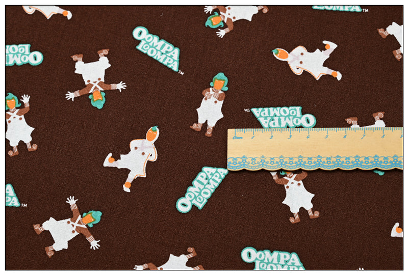 Oompa Loompa Willy Wonka! 1 Meter Plain Cotton Fabric by Yard, Yardage Cotton Fabrics for Style Bags