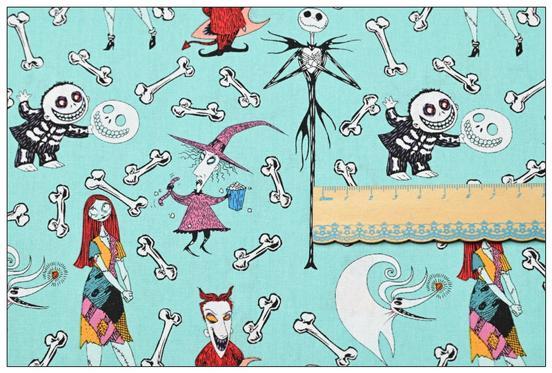 Sally Nightmare Before Christmas 2 Prints! 1 Meter Medium Thickness Plain Cotton Fabric, Fabric by Yard, Yardage Cotton Fabrics for Clothes Crafts