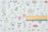 Alice in Wonderland 3 Prints! 1 Meter Plain Cotton Fabric by Yard, Yardage Cotton Fabrics for Style Bags