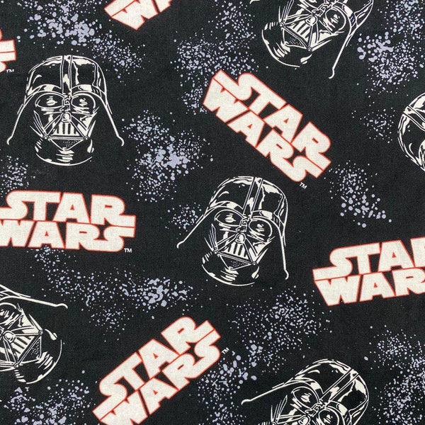 Darth Vader Black Star Wars ! 1 Meter Medium Thickness Cotton Fabric, Fabric by Yard, Yardage Cotton Fabrics for  Style Garments