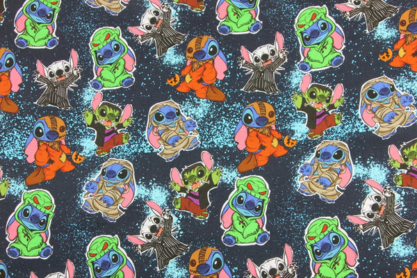 Stitch in Cosmos Space! 1 yard Medium Thickness Cotton Fabric, Fabric by Yard, Yardage Cotton Fabrics Style Prints Lilo & Stitch