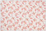 Hello Kitty 6 prints! 1 Yard Printed Cotton Fabric, Fabric by Yard, Yardage Bag Fabrics, Children Fabrics, Kids, Japanese