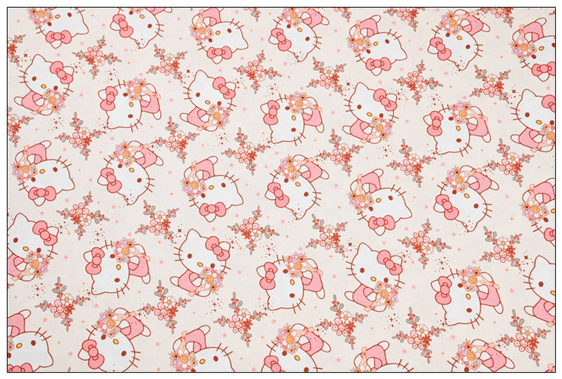 Hello Kitty 6 prints! 1 Yard Printed Cotton Fabric, Fabric by Yard, Yardage Bag Fabrics, Children Fabrics, Kids, Japanese