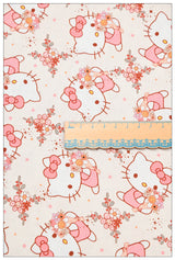 Hello Kitty 6 prints! 1 Yard Printed Cotton Fabric, Fabric by Yard, Yardage Bag Fabrics, Children Fabrics, Kids, Japanese