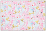 Kuromi and My Melody 4 prints! 1 Yard Printed Cotton Fabric, Fabric by Yard, Yardage Bag Fabrics, Children Fabrics, Kids, Japanese