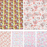 Hello Kitty 6 prints! 1 Yard Printed Cotton Fabric, Fabric by Yard, Yardage Bag Fabrics, Children Fabrics, Kids, Japanese