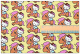 Hello Kitty 6 prints! 1 Yard Printed Cotton Fabric, Fabric by Yard, Yardage Bag Fabrics, Children Fabrics, Kids, Japanese