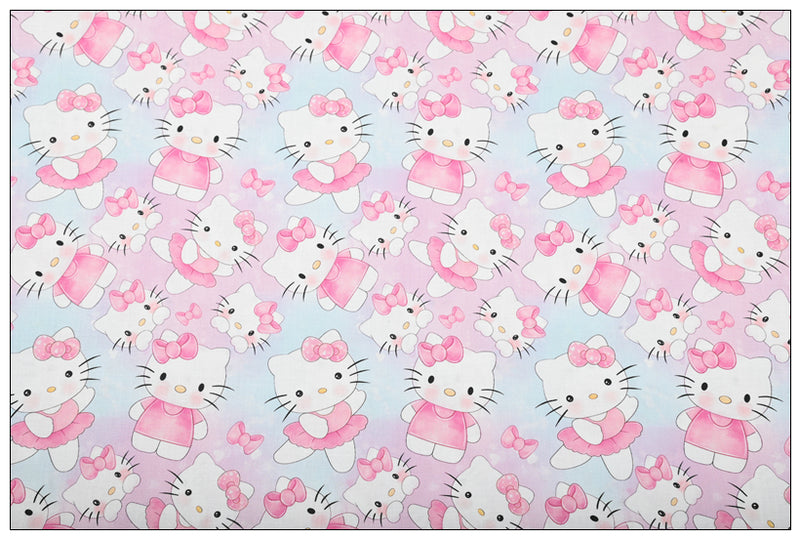 Hello Kitty 6 prints! 1 Yard Printed Cotton Fabric, Fabric by Yard, Yardage Bag Fabrics, Children Fabrics, Kids, Japanese