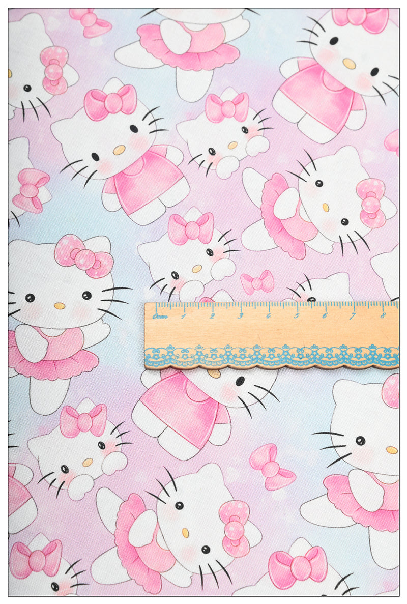 Hello Kitty 6 prints! 1 Yard Printed Cotton Fabric, Fabric by Yard, Yardage Bag Fabrics, Children Fabrics, Kids, Japanese