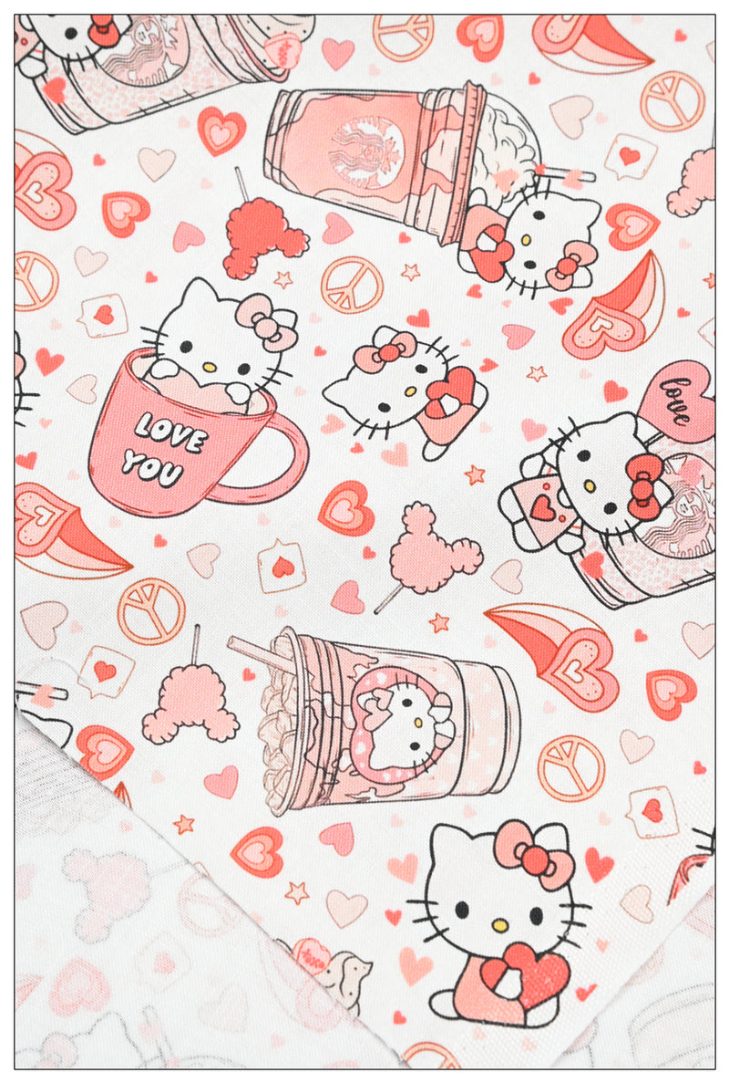 Hello Kitty 6 prints! 1 Yard Printed Cotton Fabric, Fabric by Yard, Yardage Bag Fabrics, Children Fabrics, Kids, Japanese