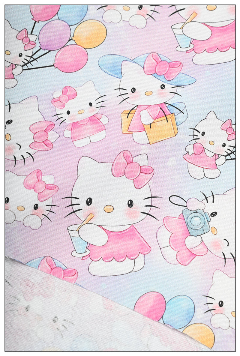 Hello Kitty 6 prints! 1 Yard Printed Cotton Fabric, Fabric by Yard, Yardage Bag Fabrics, Children Fabrics, Kids, Japanese