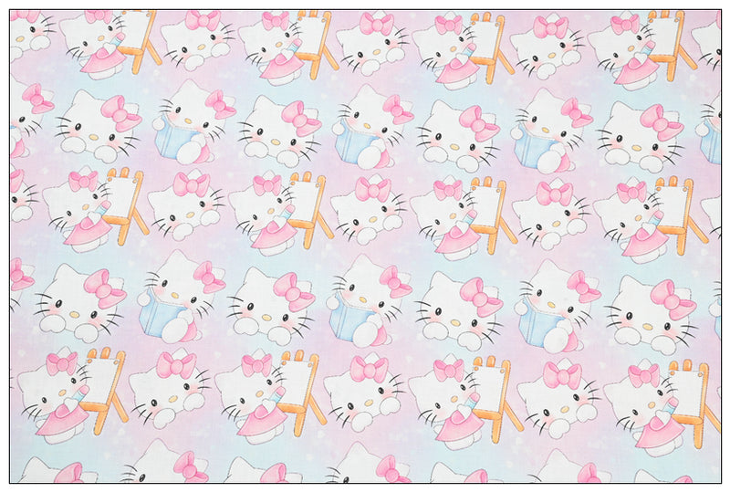 Hello Kitty 6 prints! 1 Yard Printed Cotton Fabric, Fabric by Yard, Yardage Bag Fabrics, Children Fabrics, Kids, Japanese