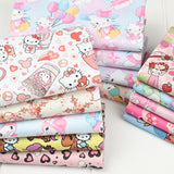 Hello Kitty 6 prints! 1 Yard Printed Cotton Fabric, Fabric by Yard, Yardage Bag Fabrics, Children Fabrics, Kids, Japanese