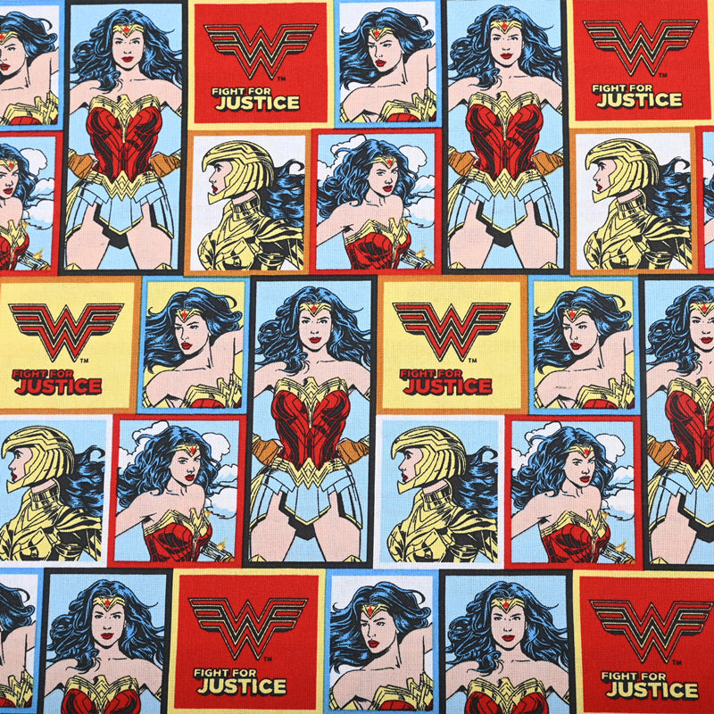 Save the Day Wonder Woman 2 prints! 1 yard Top Quality Medium Thickness Plain Cotton Fabric, Fabric by Yard, Avenger 2303